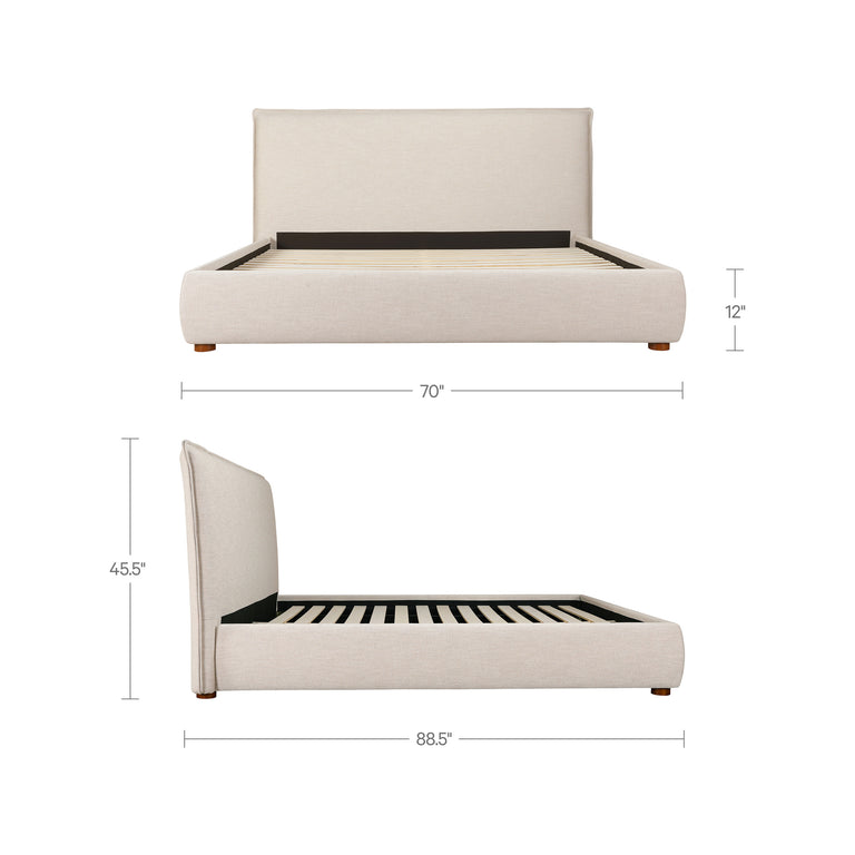 LUZON KING BED LIGHT GREY