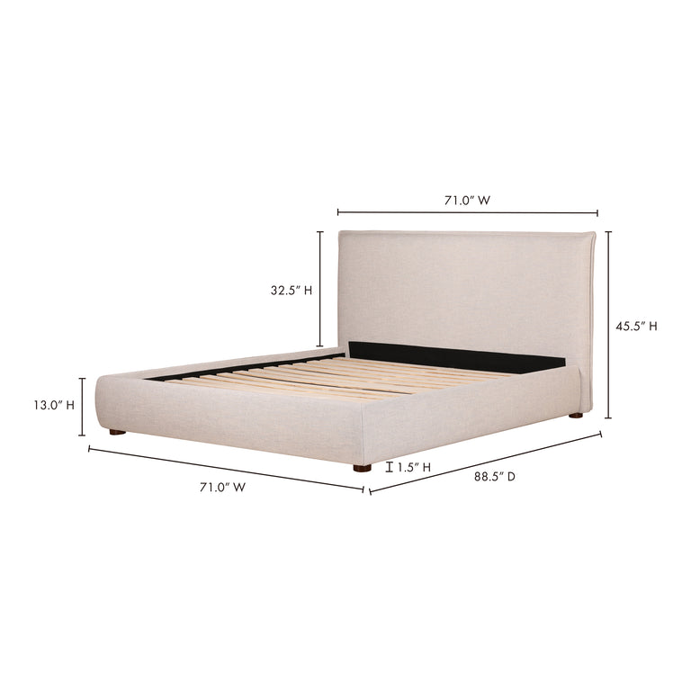 LUZON KING BED LIGHT GREY