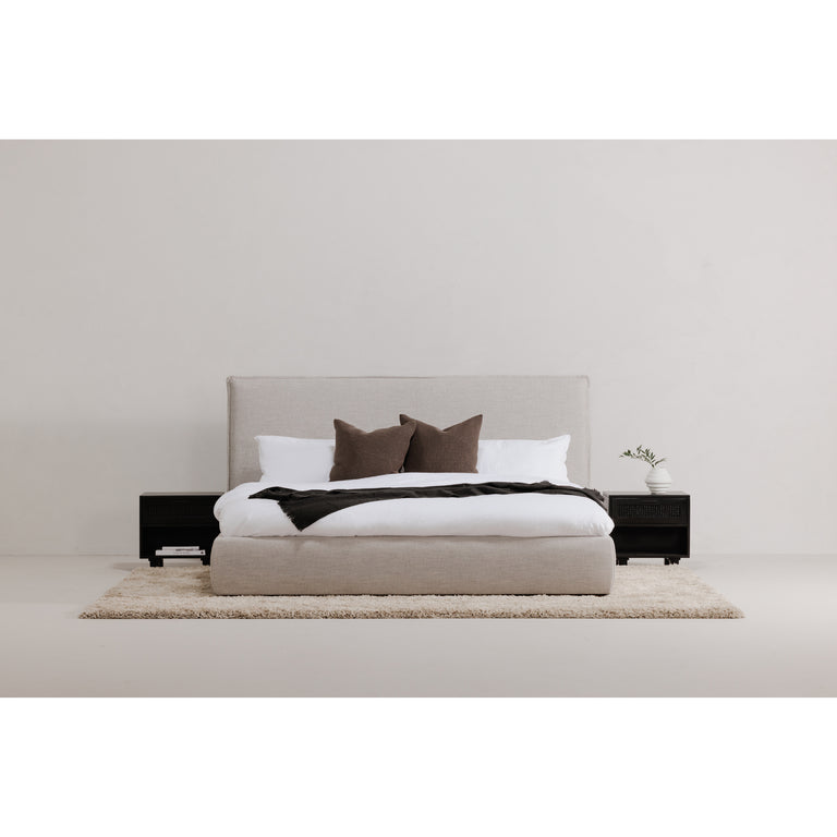 LUZON KING BED LIGHT GREY