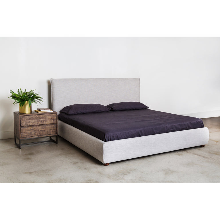 LUZON KING BED LIGHT GREY