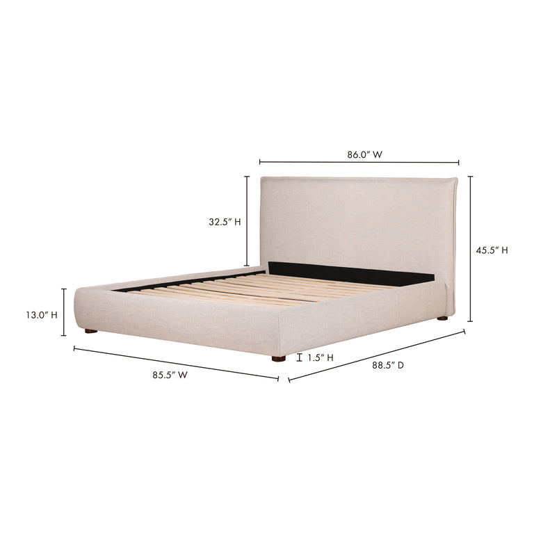 LUZON KING BED LIGHT GREY