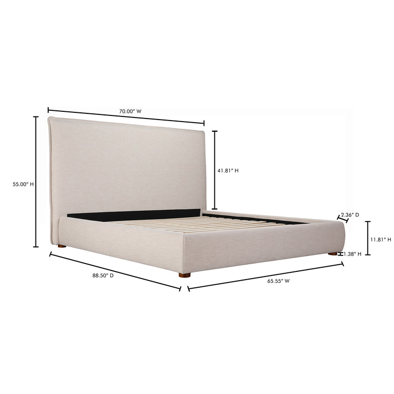 LUZON KING BED LIGHT GREY
