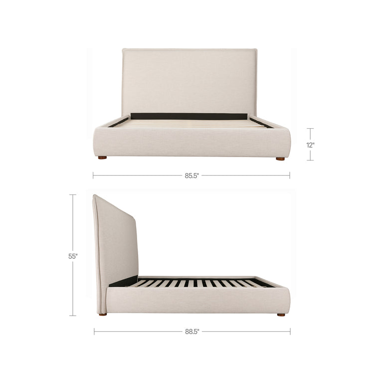 LUZON KING BED LIGHT GREY