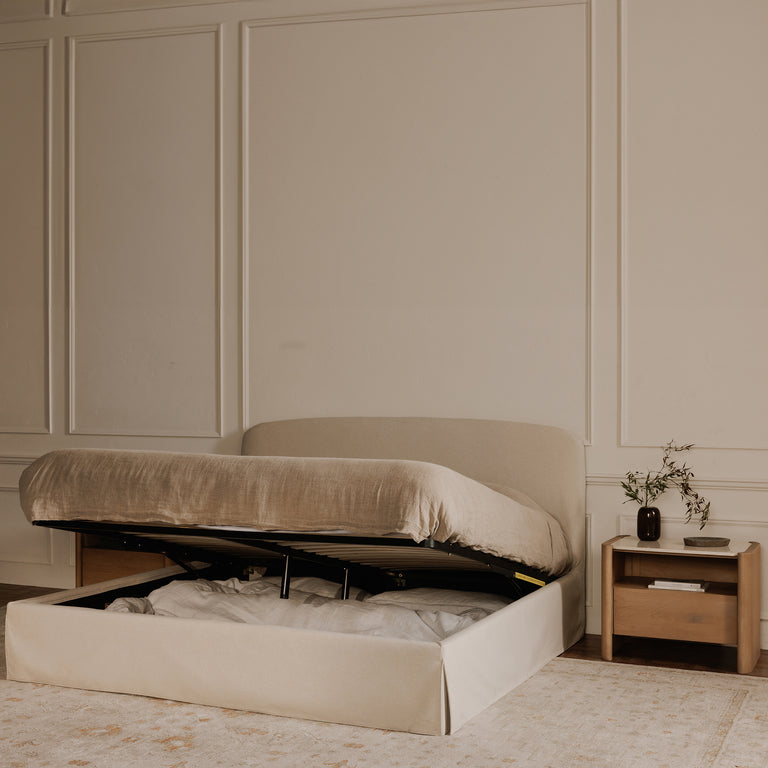 JOAN KING STORAGE BED CREAM