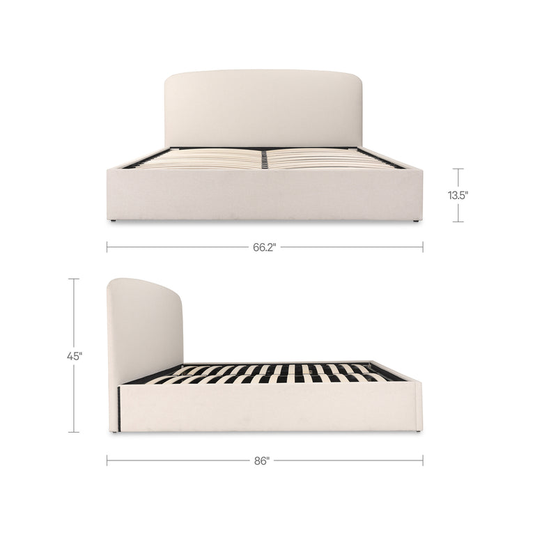 JOAN KING STORAGE BED CREAM