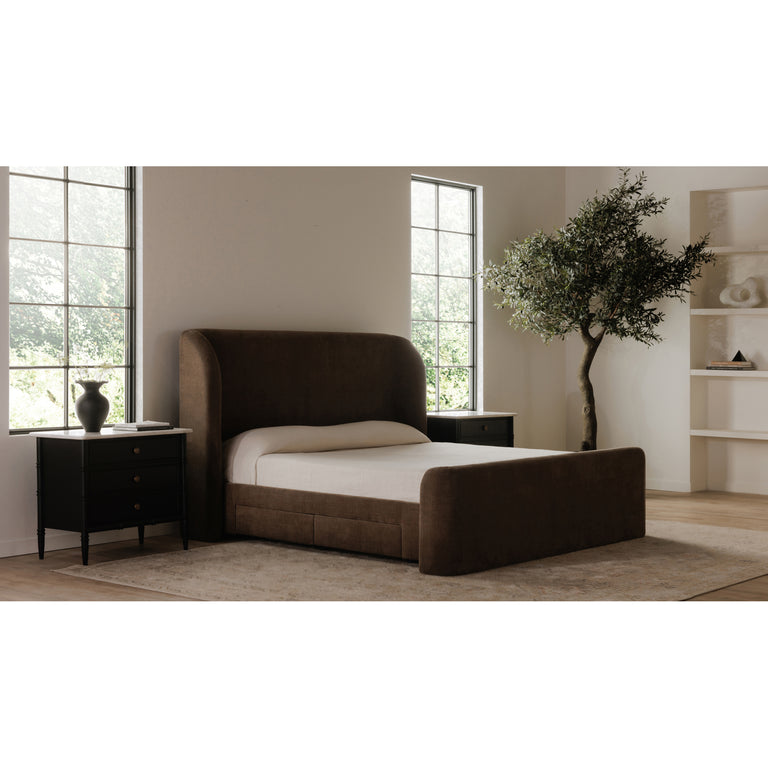 SOPHIA KING STORAGE BED BROWN
