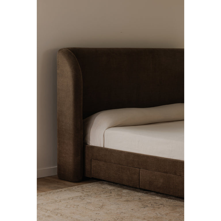SOPHIA KING STORAGE BED BROWN