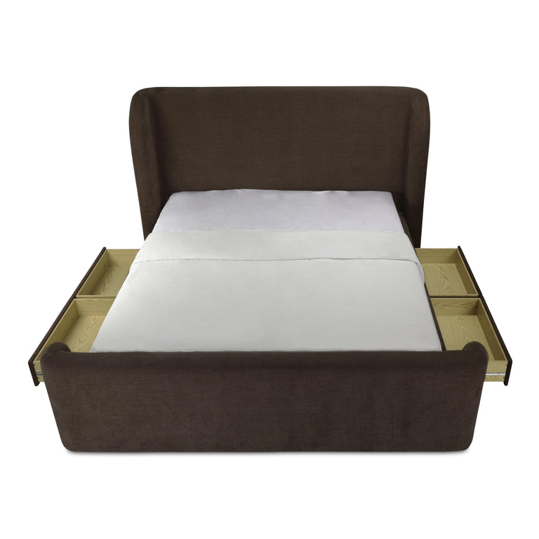SOPHIA KING STORAGE BED BROWN
