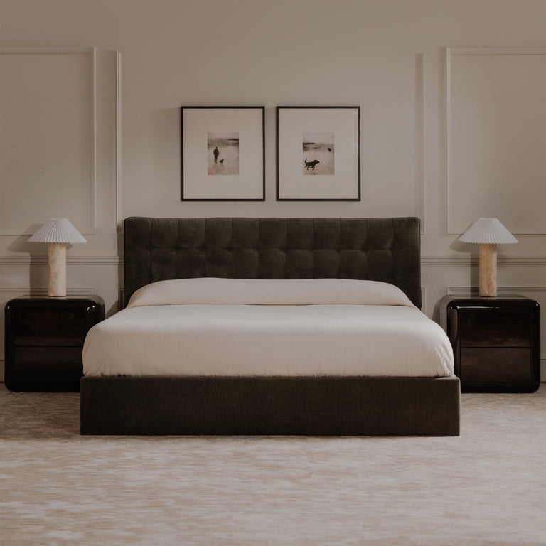 SEBASTION KING STORAGE BED CREAM