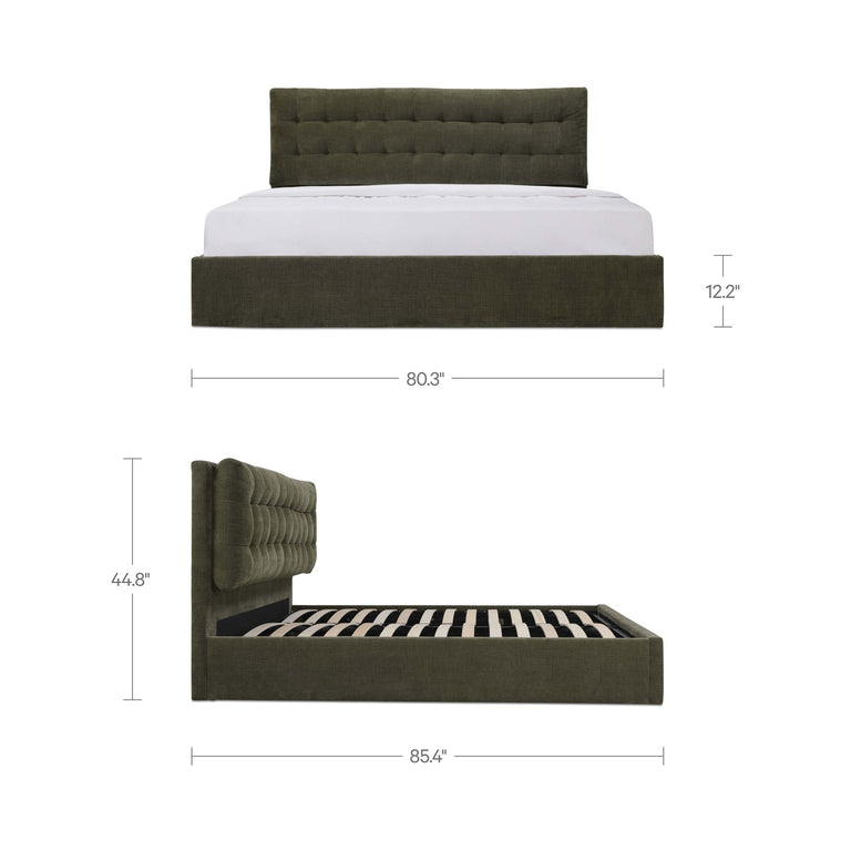 SEBASTION KING STORAGE BED CREAM