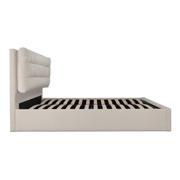 SEBASTION KING STORAGE BED CREAM