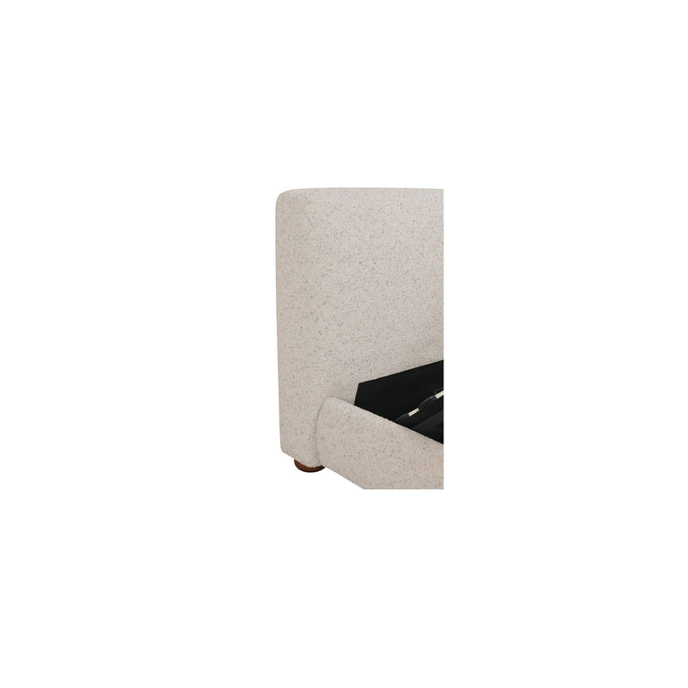 BEAU KING STORAGE BED SPECKLED LIGHT GREY