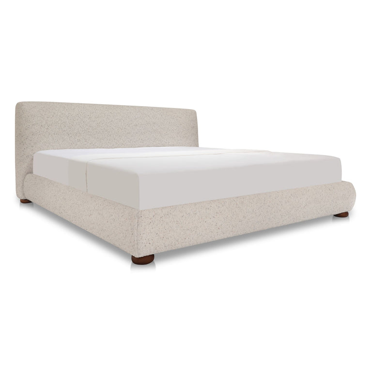 BEAU KING STORAGE BED SPECKLED LIGHT GREY