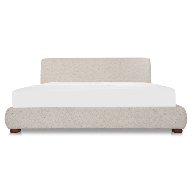 BEAU KING STORAGE BED SPECKLED LIGHT GREY