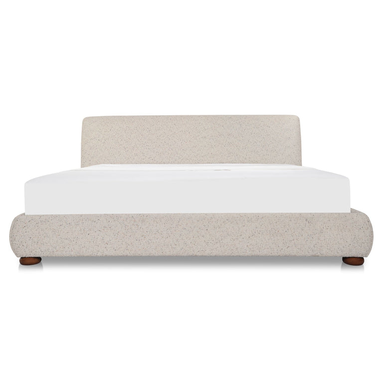 BEAU KING STORAGE BED SPECKLED LIGHT GREY