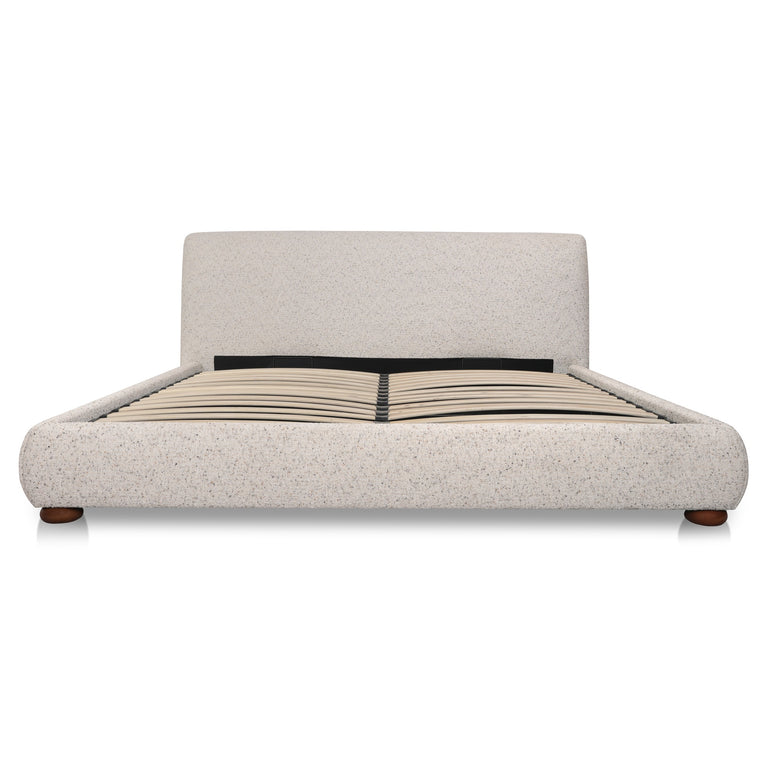 BEAU KING STORAGE BED SPECKLED LIGHT GREY