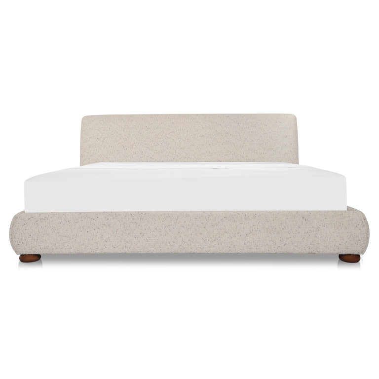 BEAU KING STORAGE BED SPECKLED LIGHT GREY