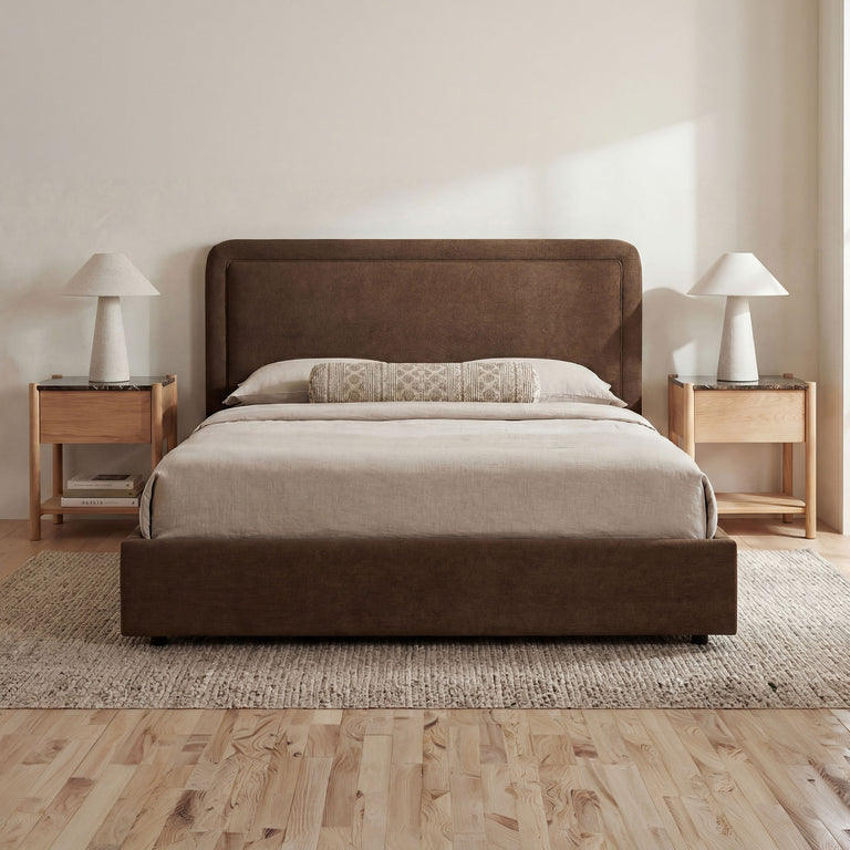 SIMON KING STORAGE BED BROWN