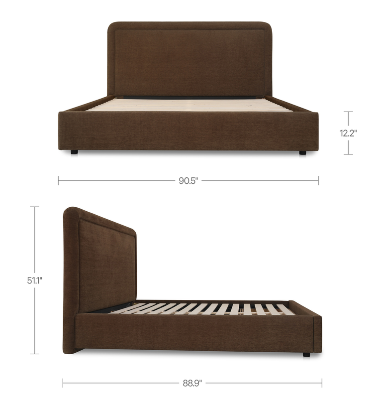 SIMON KING STORAGE BED BROWN