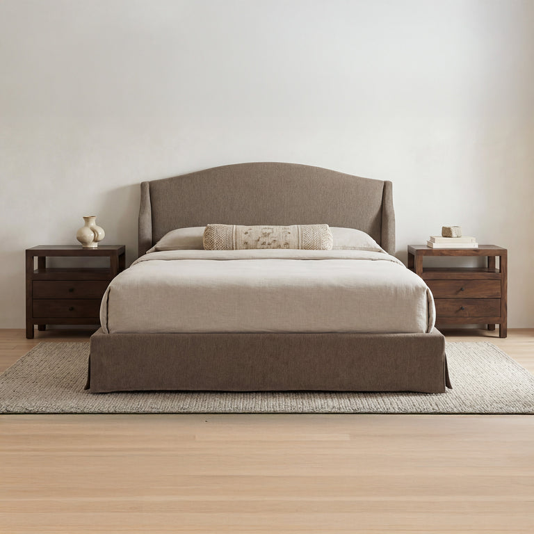 WESTON KING STORAGE BED BROWN