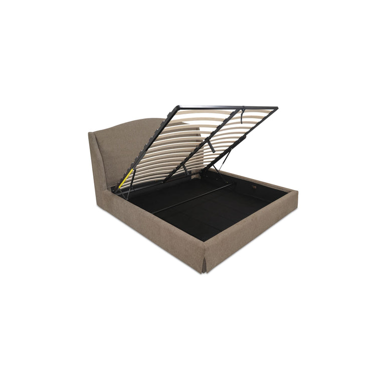 WESTON KING STORAGE BED BROWN