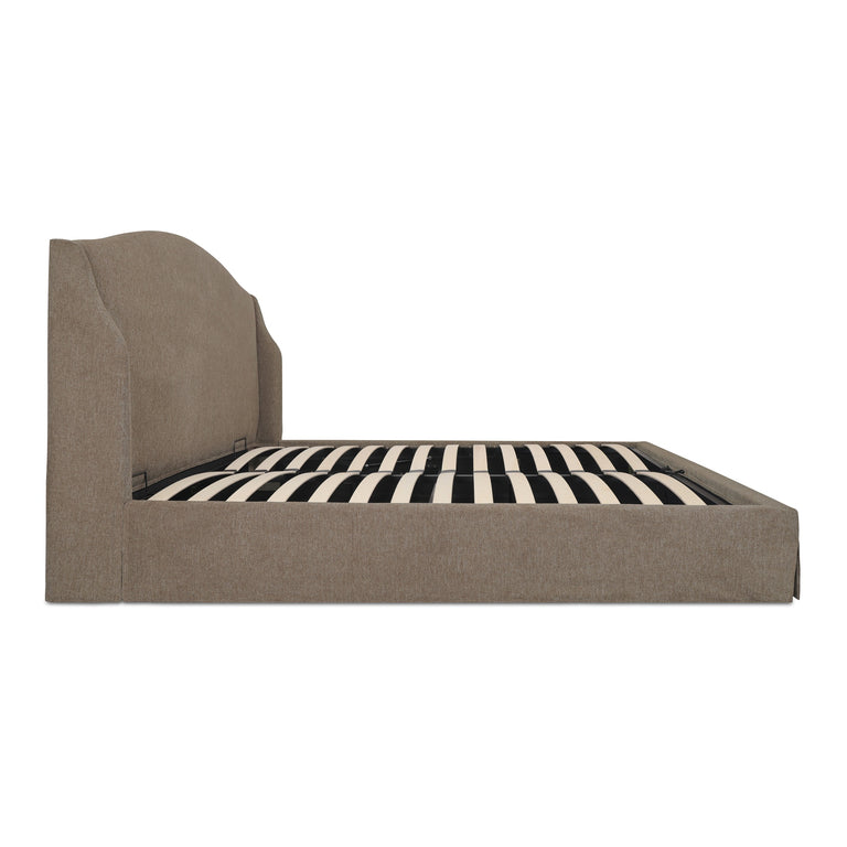 WESTON KING STORAGE BED BROWN