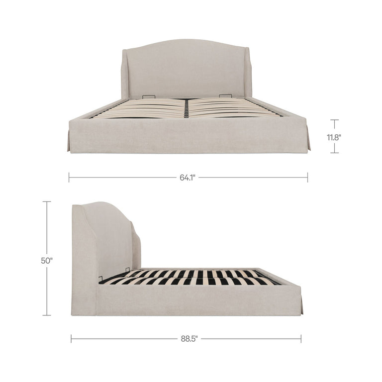 WESTON KING STORAGE BED BROWN
