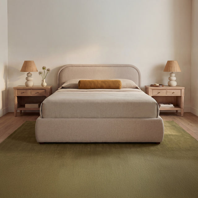 COLIN KING STORAGE BED LIGHT BROWN