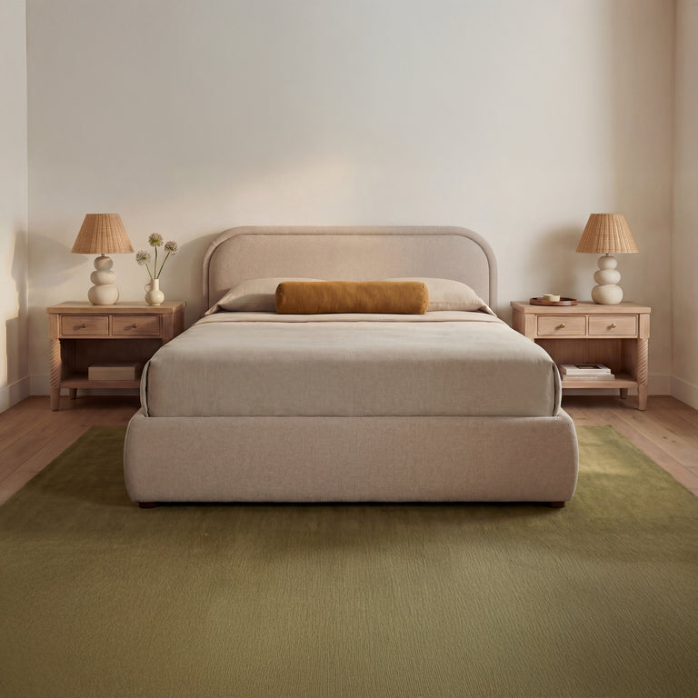 COLIN KING STORAGE BED LIGHT BROWN