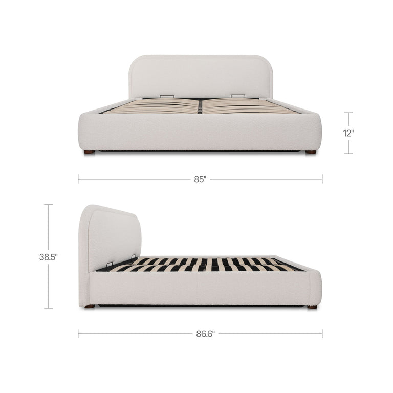 COLIN KING STORAGE BED LIGHT BROWN