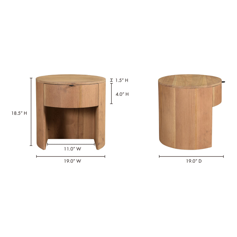 THEO 1 DRAWER NIGHTSTAND BROWN