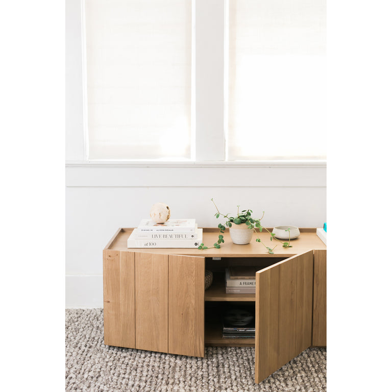 PLANK MEDIA CABINET NATURAL
