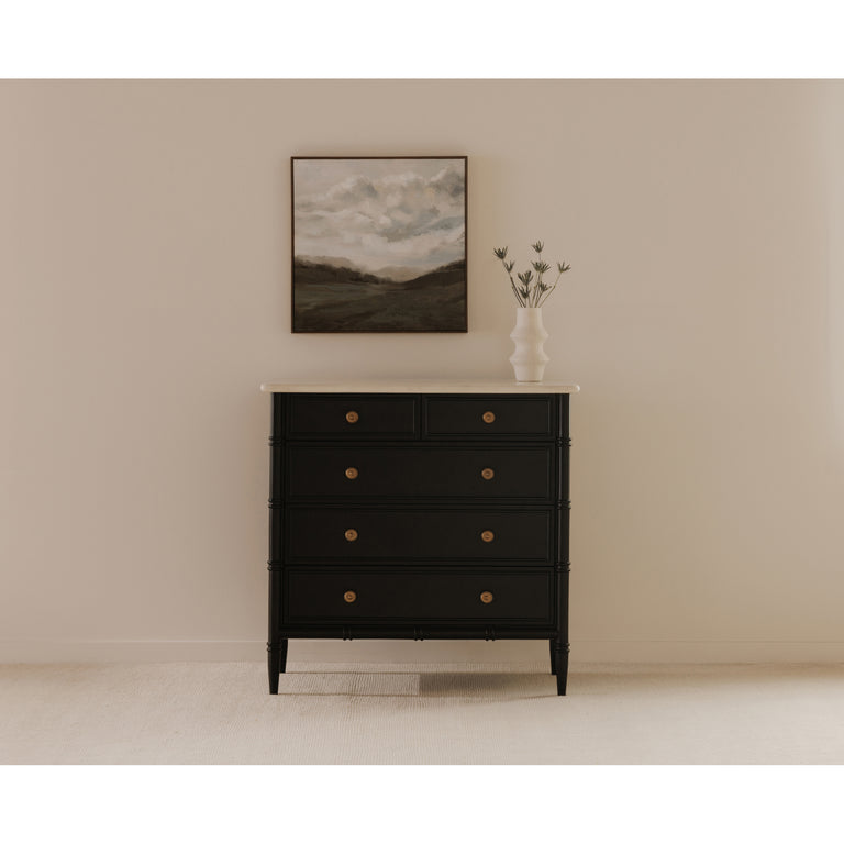 ELEANOR 5 DRAWER CHEST BLACK