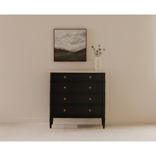 ELEANOR 5 DRAWER CHEST BLACK