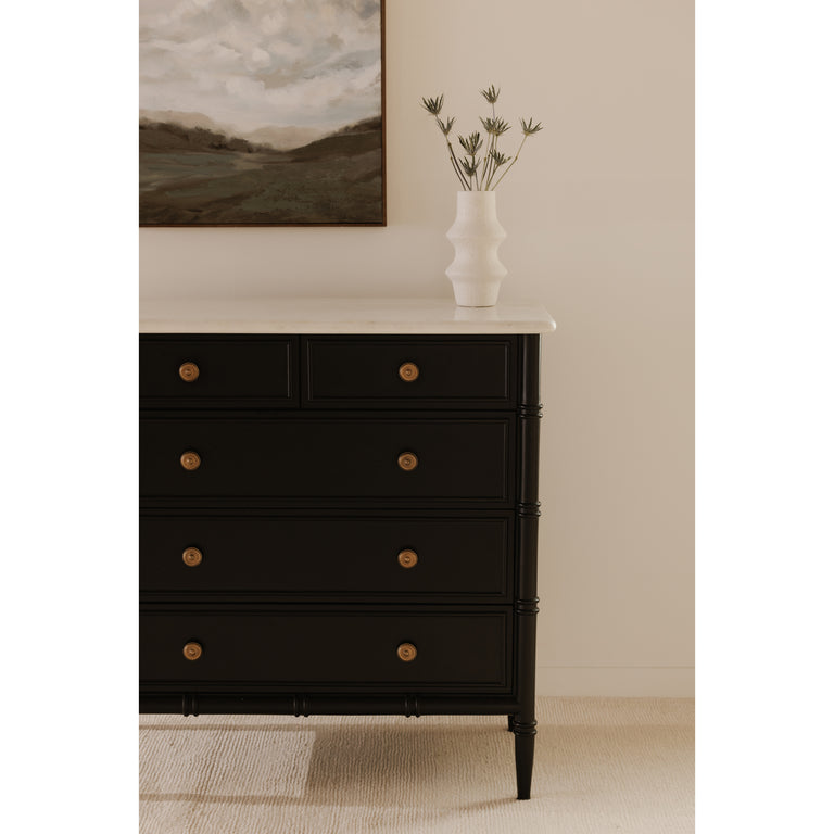 ELEANOR 5 DRAWER CHEST BLACK