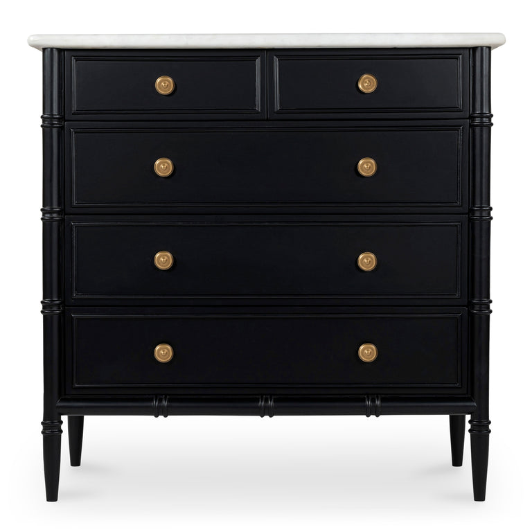 ELEANOR 5 DRAWER CHEST BLACK