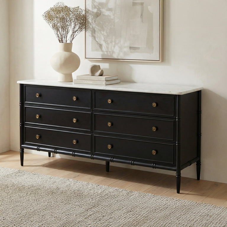 ELEANOR 5 DRAWER CHEST BLACK