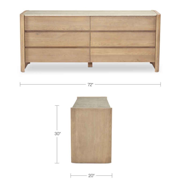 LANE 6 DRAWER DRESSER NATURAL