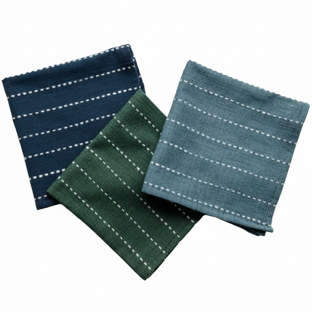 RIFT VALLEY HANDWOVEN ETHIOPIAN COTTON COCKTAIL NAPKINS | SET OF 2 | ENTERTAINING