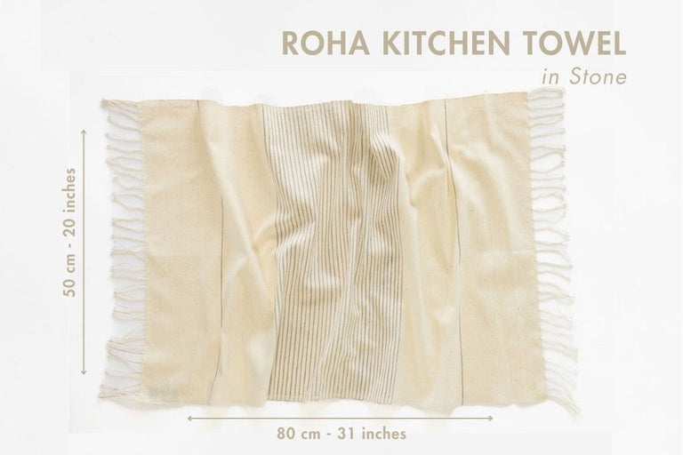 ROHA HANDWOVEN ETHIOPIAN COTTON KITCHEN TOWEL | KITCHEN