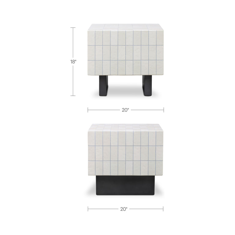 FARREN OUTDOOR SIDE TABLE BROWN