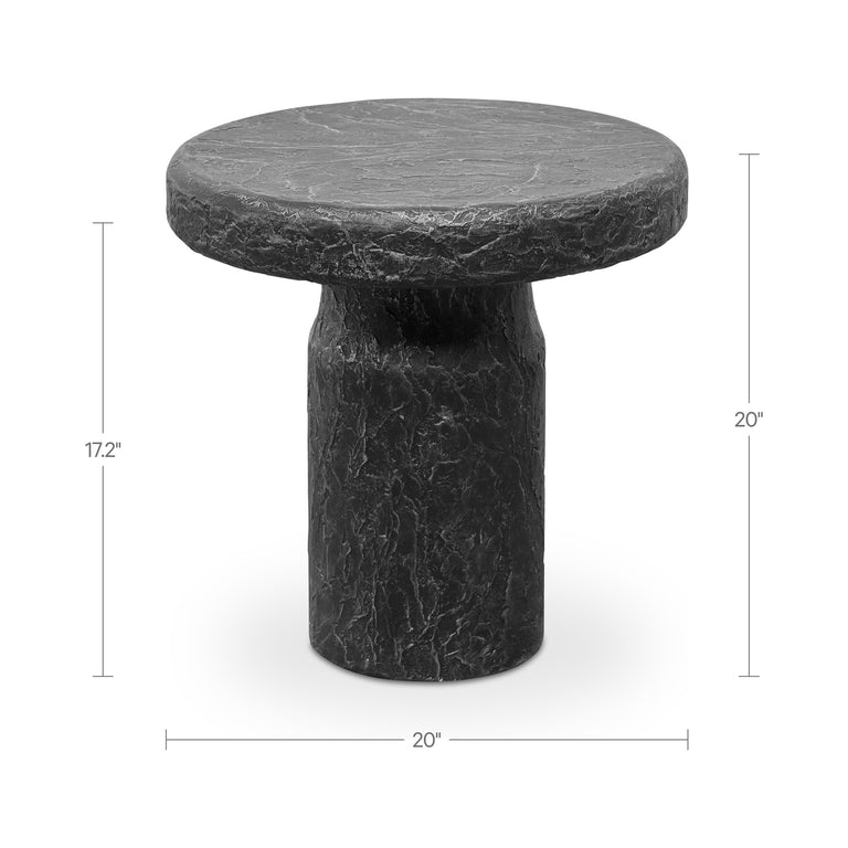 NIA OUTDOOR SIDE TABLE CHARCOAL
