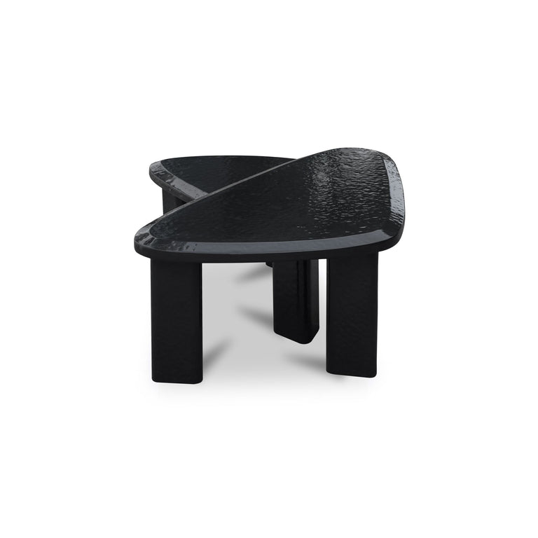 SOPHIE OUTDOOR NESTING TABLE SET CHARCOAL LACQUER