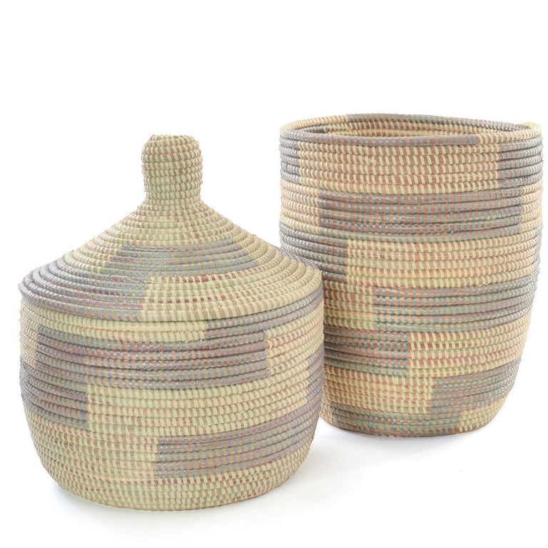 SAND ZAG PATTERN BASKETS (SENEGAL) | BASKET