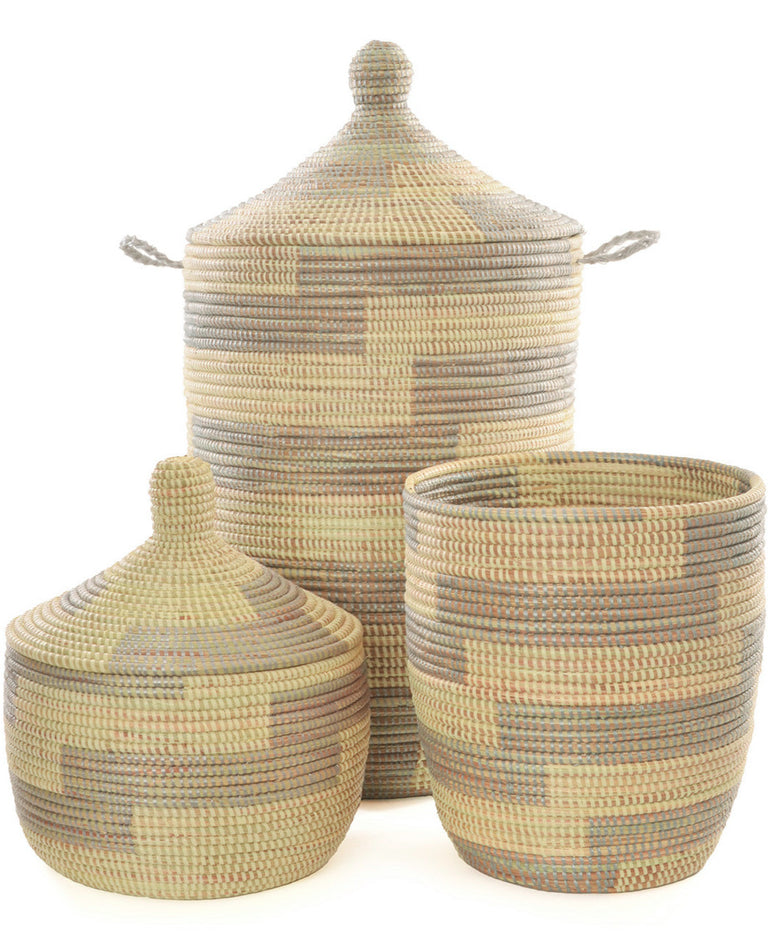 SAND ZAG PATTERN BASKETS (SENEGAL) | BASKET