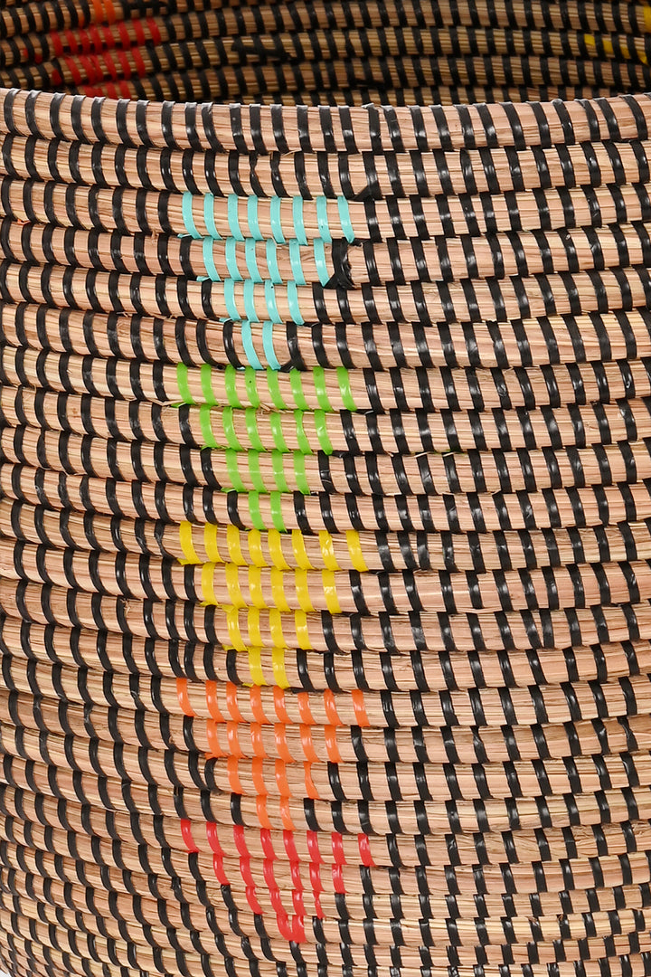 PRISM TRIANGLES DEEP STORAGE BOWL BASKET 14"  (SENEGAL)