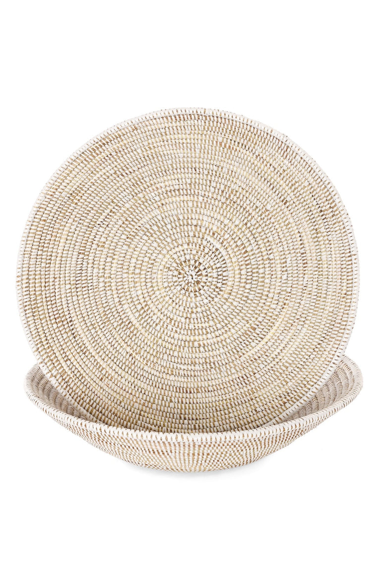 SOLID WHITE GRAIN BASKET