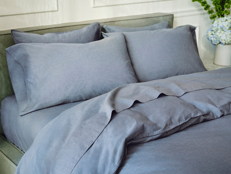 ORGANIC CRINKLED PERCALE SHEET SET