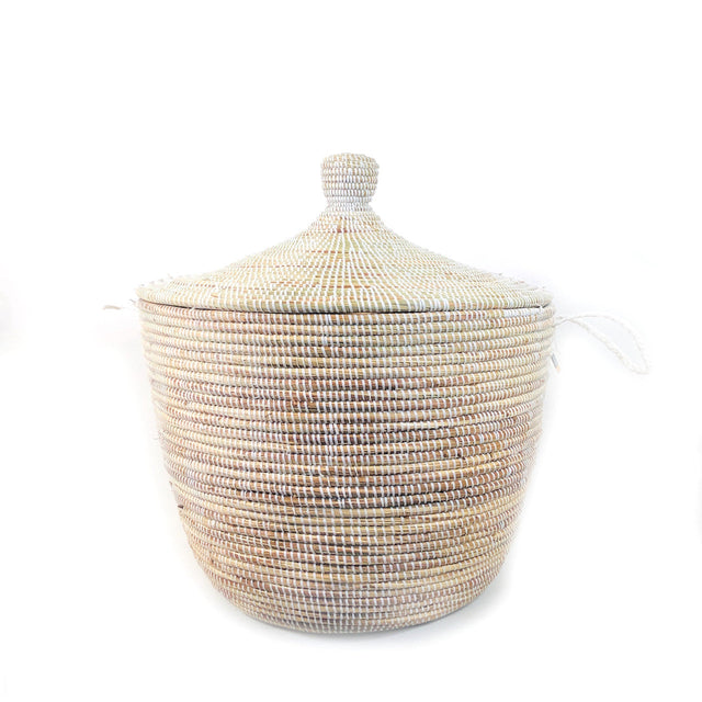 White Floor Basket | BASKETS