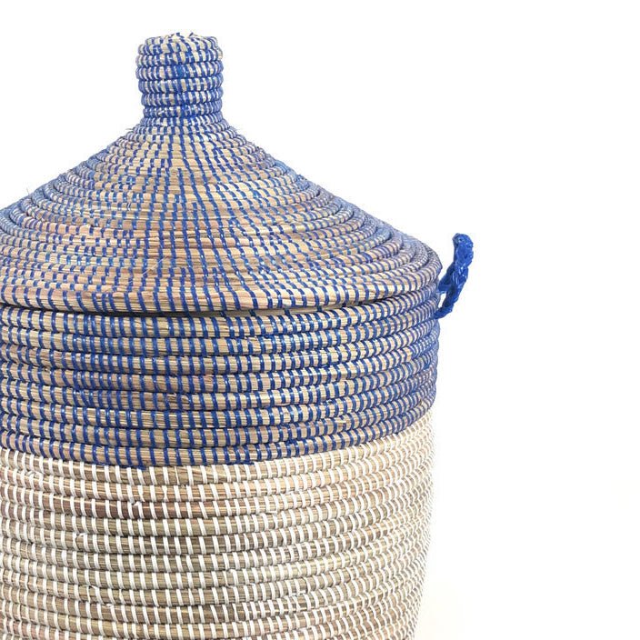 Medium Two-Tone Basket - Navy + White | BASKETS
